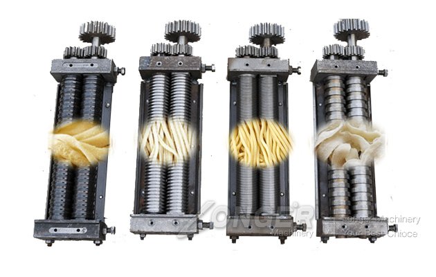 four different noodle machine knifes
