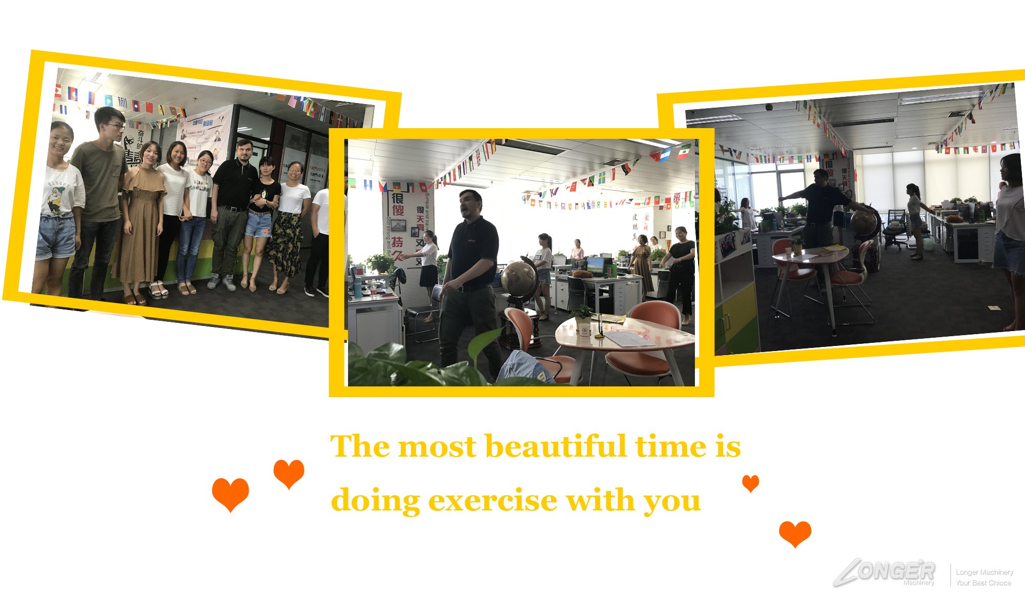 do exercise with the customer from Canada