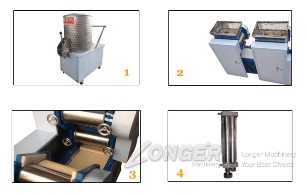 the steps of making fresh noodle machine