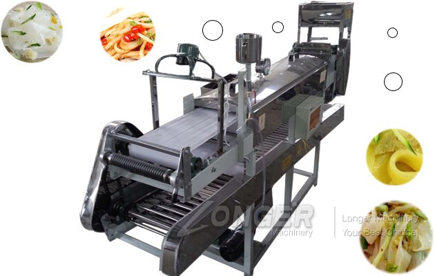 different between cold rice noodle making machine and handmade