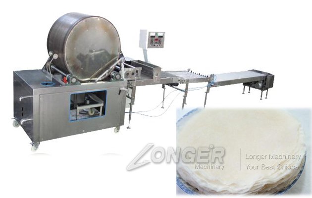Automatic spring roll wrapper machine